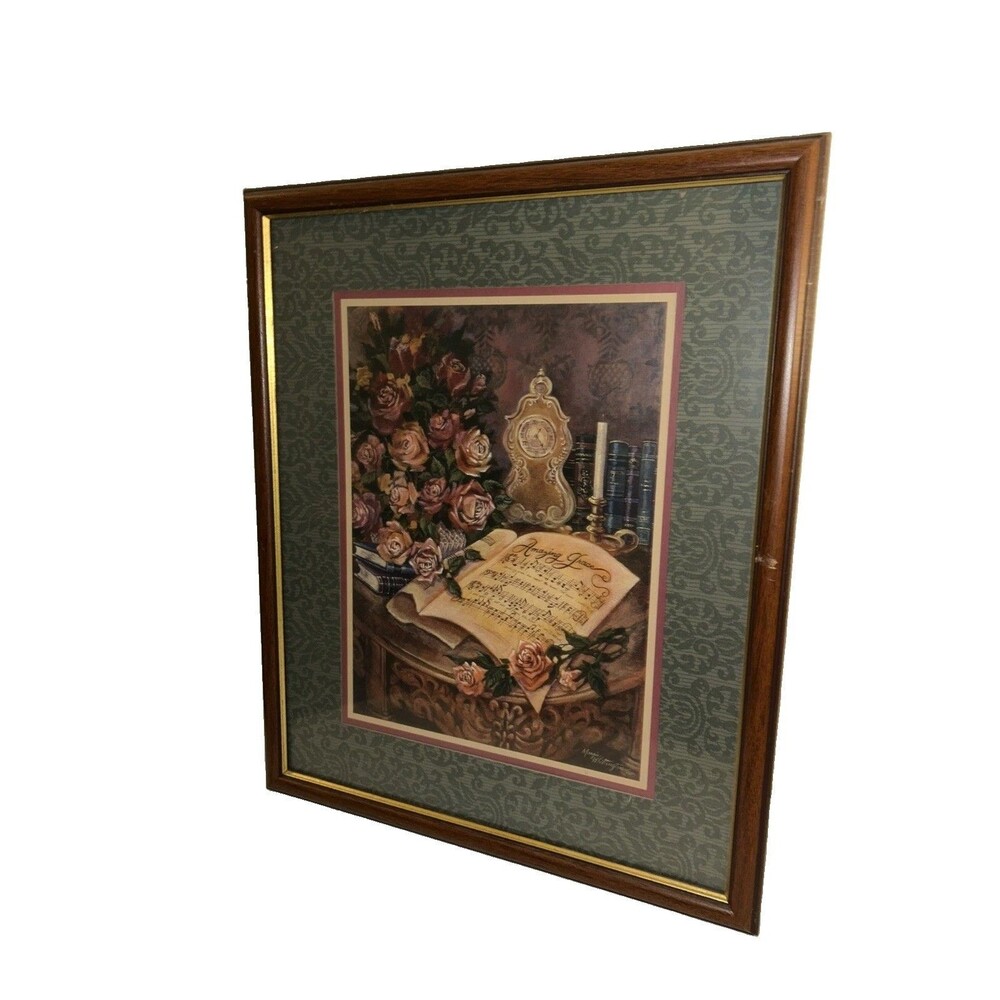 Vtg. Home Interiors Amazing Grace Framed Picture Art Print Margie Whittington